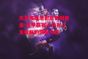 天天发娱乐彩票官网登录-意甲联赛一共有几支球队的简单介绍